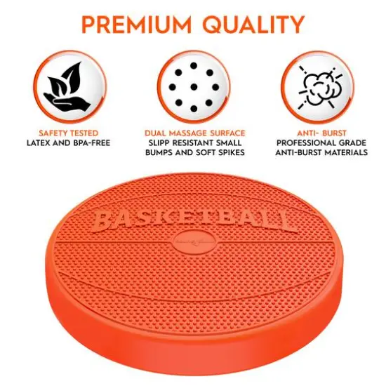 Bouncyband&reg; Orange Basketball Wiggle Seat Sensory Cushion {7}