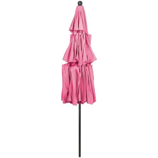 9.75ft. Outdoor Patio Market Umbrella with Hand Crank & Tilt Pink {5}