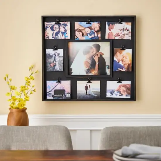 9 Opening Black Rustic Collage Frame with Clips by Studio D&eacute;cor&reg; {3}