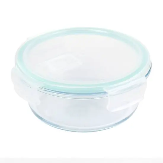Martha Stewart Round Glass Food Storage Container with Locking Lid {1}