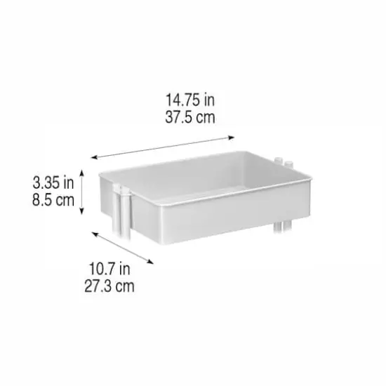 Lexington 3-Tier Rolling Cart by Simply Tidy&reg; White {5}