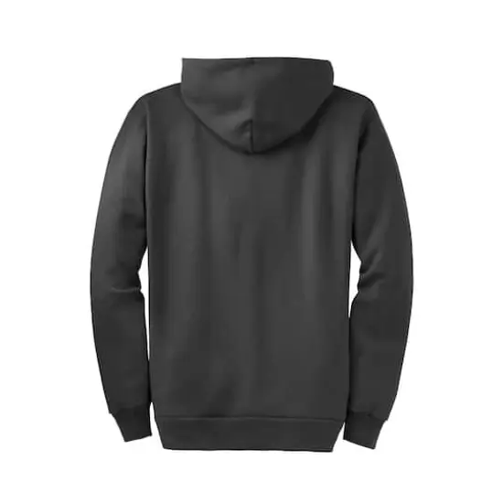 Port & Company&reg; Essential Fleece Full-Zip Hooded Sweatshirt Charcoal {4}