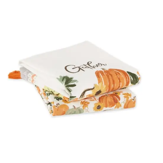 DII&reg; Gather Fall Squash Printed Dishtowel Set {4}