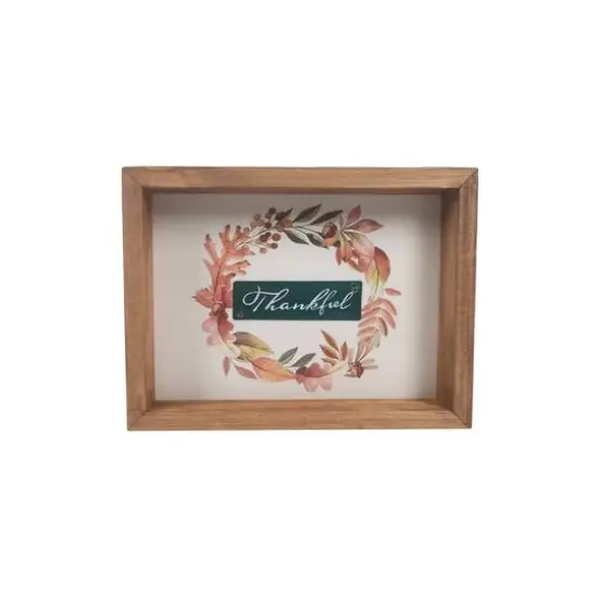 8" Thankful Leaf Wreath Tabletop Sign by Ashland&reg; {1}