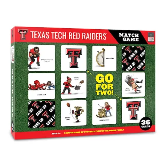 College Team Licensed Memory Match Game Texas Tech Red Raiders {1}