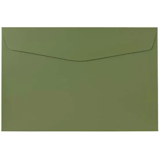 JAM Paper 6" x 9" Premium Envelopes, 50ct. Olive Green {1}