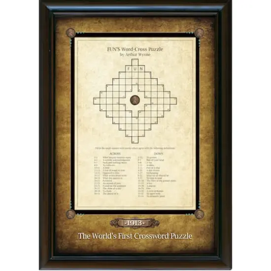 World's First Crossword Puzzle {1}