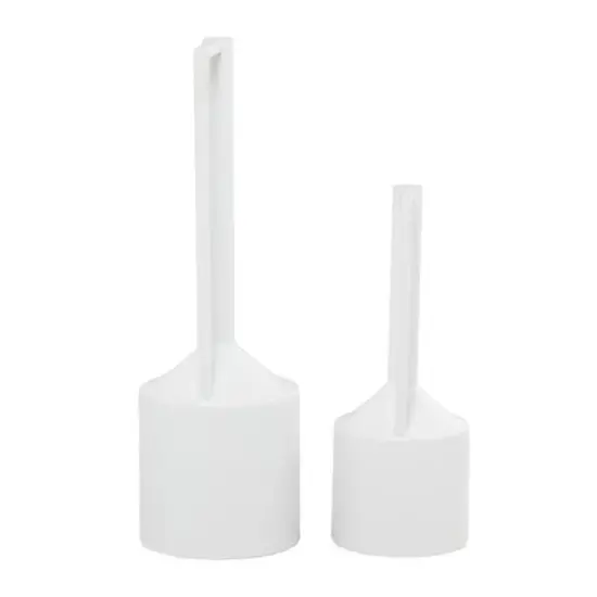 CosmoLiving by Cosmopolitan White Metal Vase with Handles Set of 2 22", 16" {6}