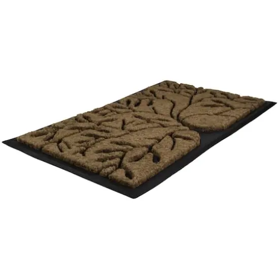 Black & Natural Tree of Life Coir Door Mat {3}