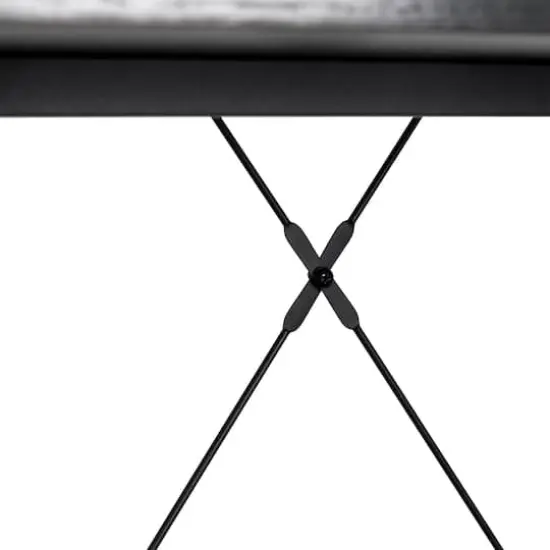 Glitzhome&reg; 41.5" Black Modern Industry 3-Tier Bookcase {7}