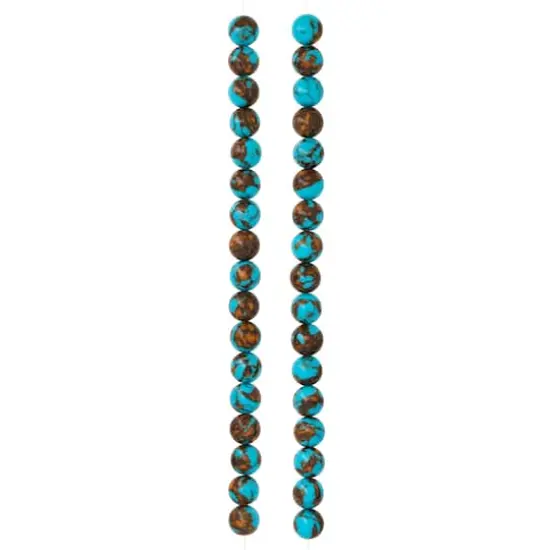 Turquoise Siderolite Round Beads, 8mm by Bead Landing&trade; {4}