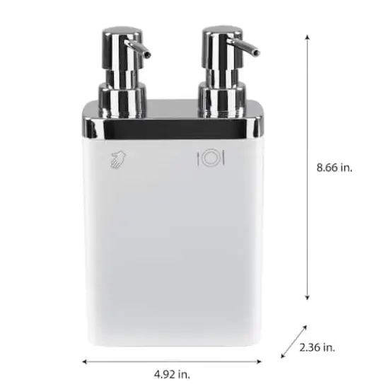 Kitchen Details White Dual Pump Soap & Lotion Dispenser {4}