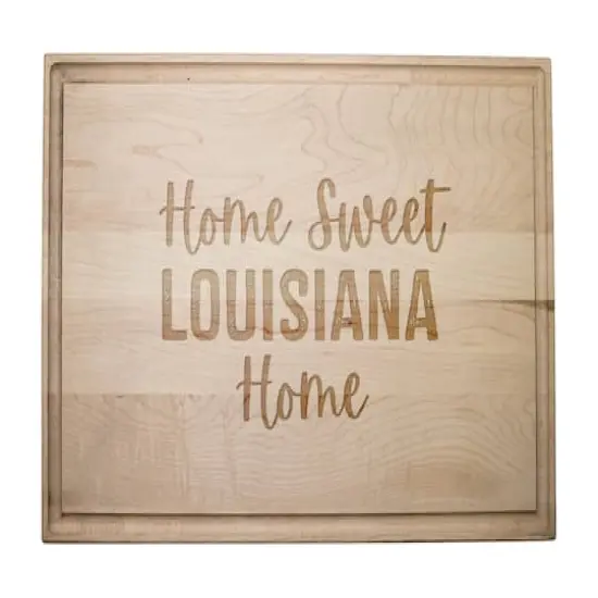 Home Sweet State Home 17" x 11" Maple Cutting Board Louisiana {1}