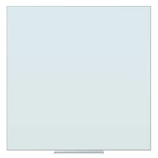 U Brands White 36" x 36" Frosted Frameless Non-Magnetic Glass Dry Erase Board {1}
