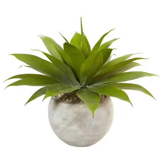 24" Agave Plant in Sand Planter {1}
