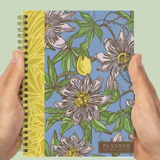 TF Publishing 2024 - 2025 Coastal Flowers Medium Spiral Planner {8}
