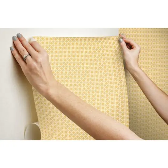 RoomMates Caning Peel & Stick Wallpaper Yellow {11}