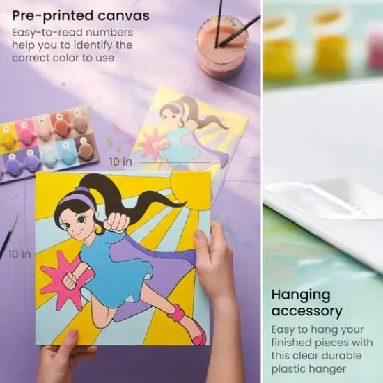 Arteza&reg; Kids Superheroes Paint by Numbers Kit, 35 pcs {4}