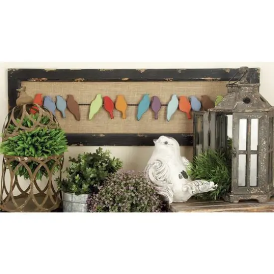 Multicolored Wood Eclectic Birds Wall D&eacute;cor {9}