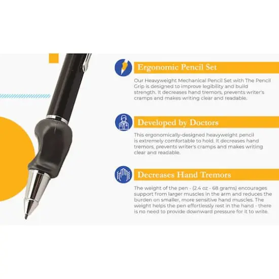 The Pencil Grip Black Heavyweight Ball Pen with The Pencil Grip {4}