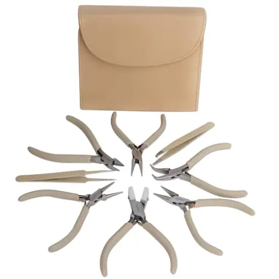 The Beadsmith&reg; Fashion Color Plier Set & Clutch Desert Beige {1}