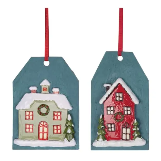Winter House Tag Ornament Set {3}