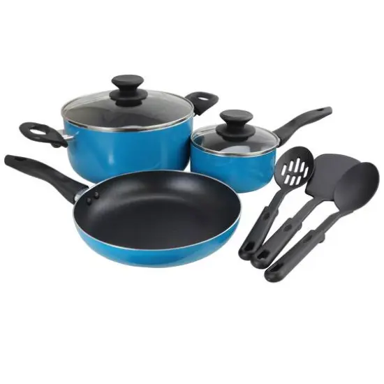 Gibson Home&reg; Palmer 8-Piece Turquoise Cookware Set {6}