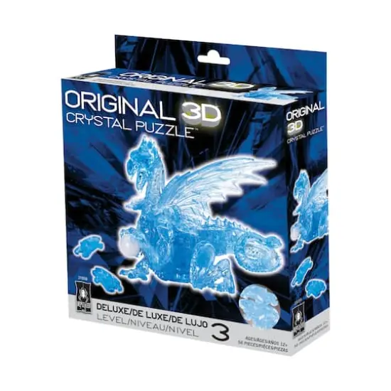 BePuzzled&reg; Original 3D Crystal Puzzle&trade; Blue Dragon 56 Piece Puzzle {3}