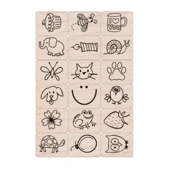 Hero Arts&reg; Ink 'n' Stamp Woodblock Fun Stuff Stamps {1}