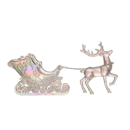 14.5" Iridescent Sleigh & Reindeer Acrylic Tabletop Décor by Ashland® {4}