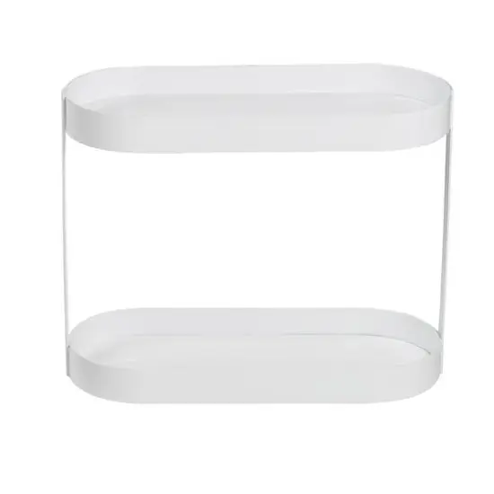 Honey Can Do White 2-Tier Metal Bathroom Counter Organizer Shelf {6}