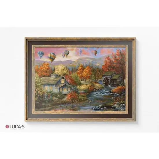 Luca-S Autumn Creek Mill Counted Cross Stitch Kit {4}