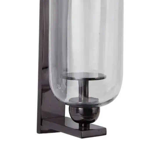 Black Aluminum Modern Wall Sconce, 6" x 8" x 16" {5}