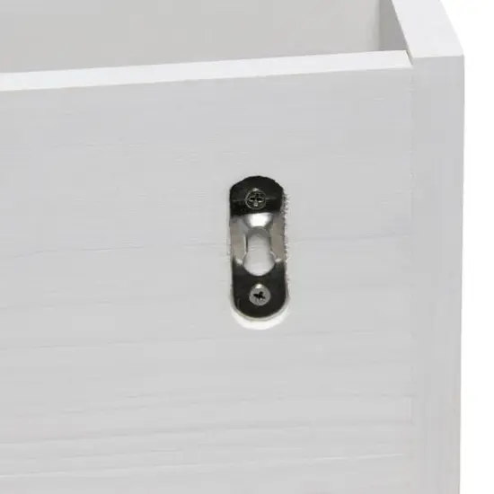 Elegant Designs Wood Caddy Organizer White Wash {13}