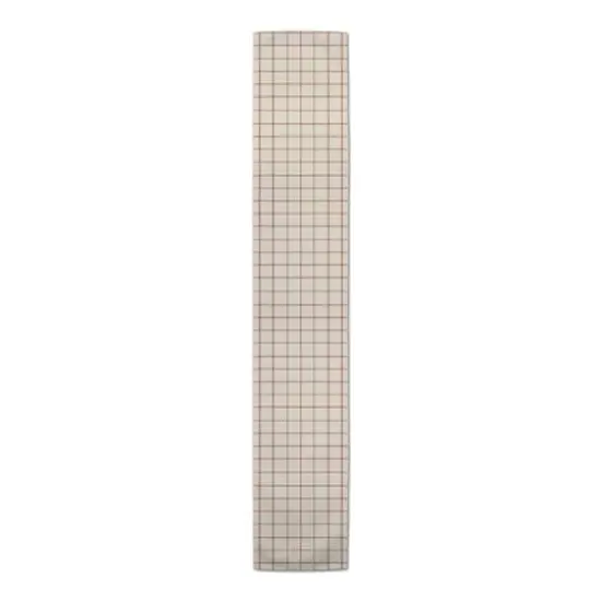 72" Red & Cream Check Cotton Twill Runner {4}