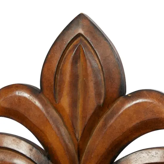 24" Brown Traditional Ornamental Wood Wall Decor {5}
