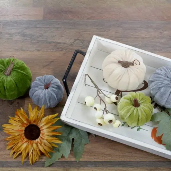Pumpkins Berries Flowers & Leaves Thanksgiving Decor Set, 10ct. {3}