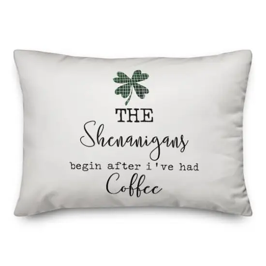 Shenanigans After Coffee 20" x 14" Indoor / Outdoor Pillow {1}