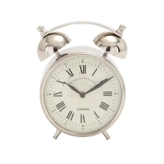 7" Stainless Steel and Aluminum Traditional Clock {1}