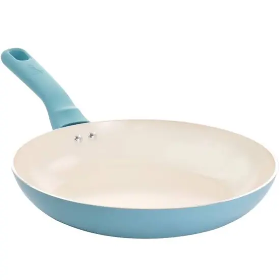 Spice by Tia Mowry Savory Saffron 2 Piece Ceramic Nonstick Aluminum Frying Pan Set Mint {6}