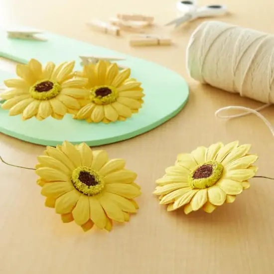 Yellow Sunflower Paper Flowers by Recollections&trade;, 4ct. {3}