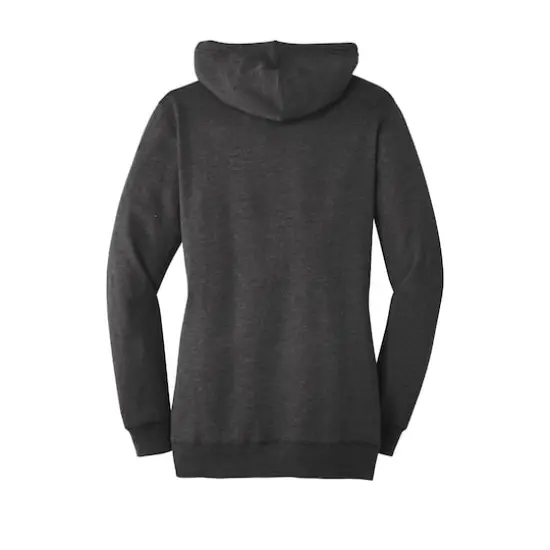 District&reg; Women's Lightweight Fleece Hoodie Heathered Black {5}
