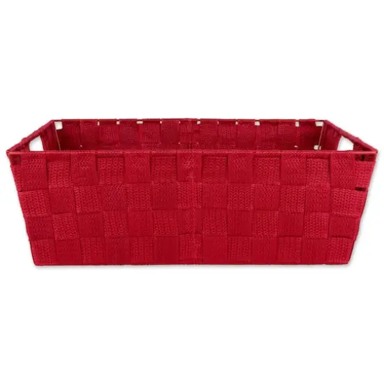DII&reg; Nylon Basketweave Trapezoid Bin Set, 2ct. Red {5}