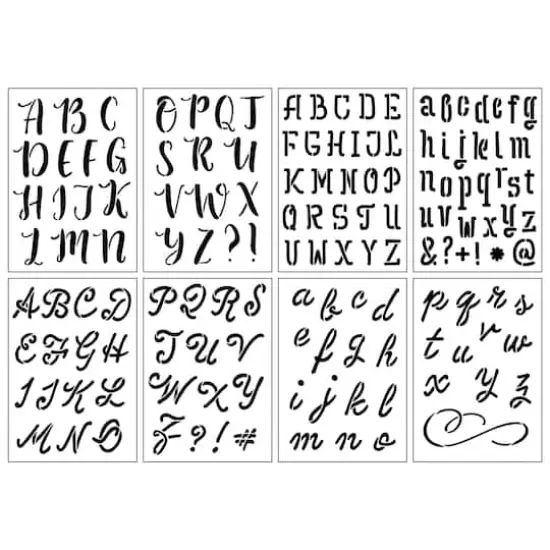 2" Formal Alphabet Stencils by Craft Smart&reg; {1}