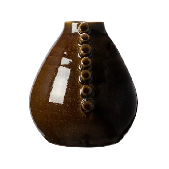 Hello Honey&reg; 7" Brown Terra Cotta Vase with Hobnails {8}