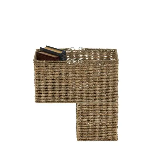 Household Essentials Seagrass Wicker Stair Basket {6}