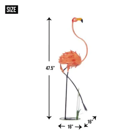 47.5" Standing Flamingo Garden D&eacute;cor {6}