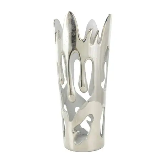 Silver Aluminum Melting Drip Vase Set {4}