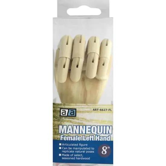 Art Advantage&reg; 8" Female Left Hand Manikin {1}