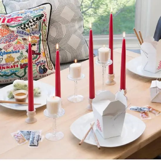 Root Candles 9" Unscented Taper Candles, 12ct. Red {4}